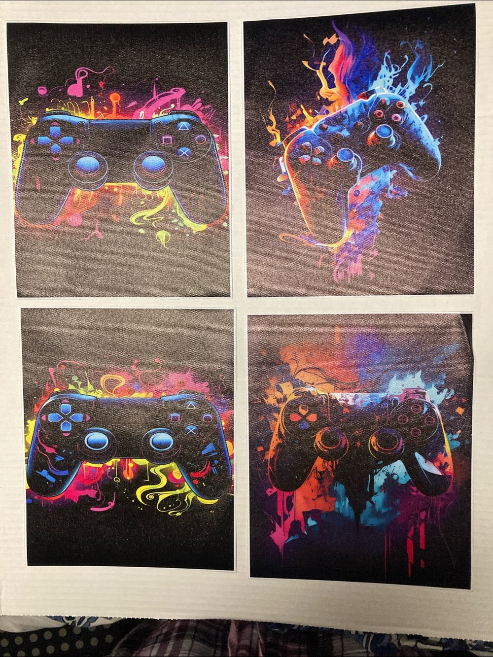 Colorful Video Game Controller Wall Art Prints- Set of 4